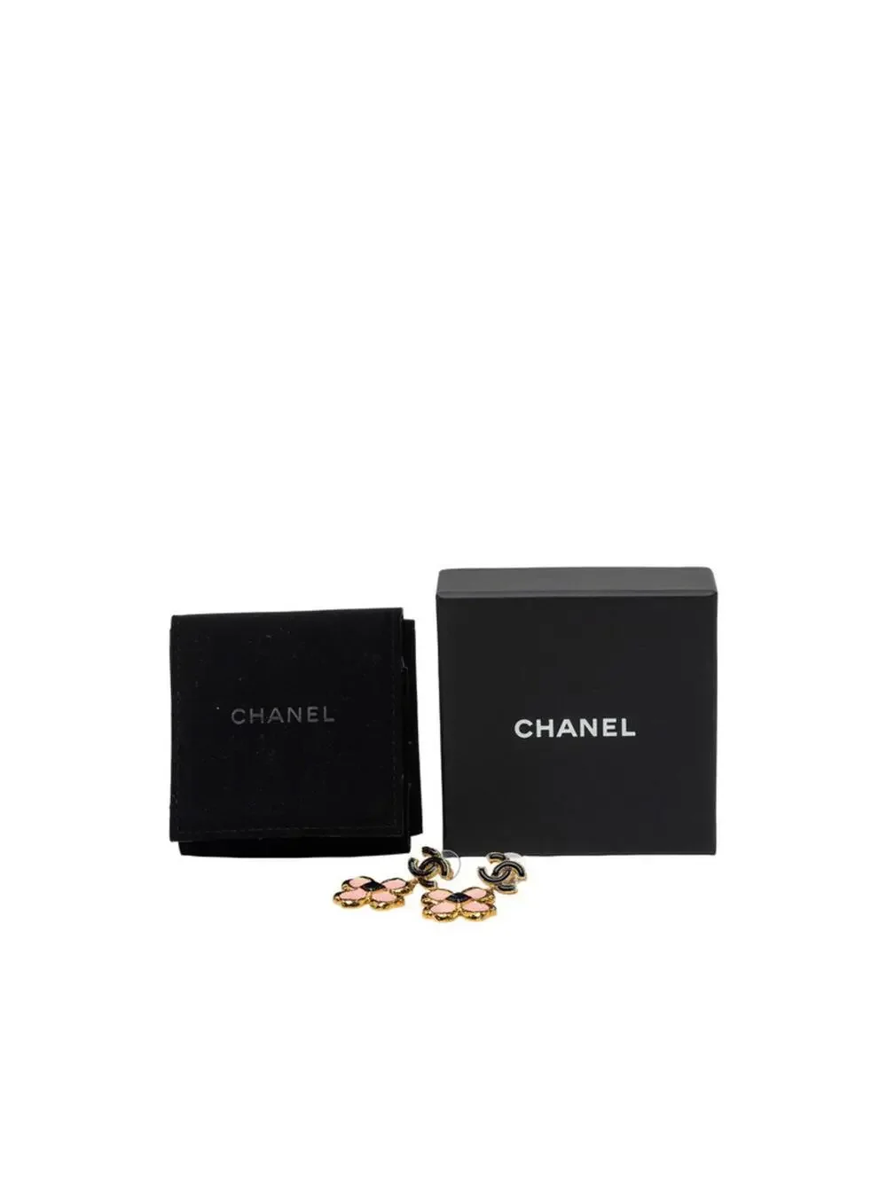 Chanel Cc Logo Flower Earrings Gold- #357699C11B